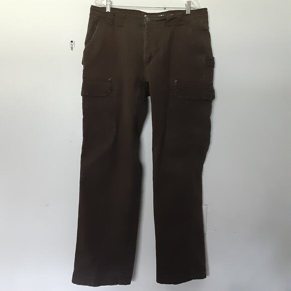 Old Mill Pants Mens 38x34 Brown Canvas Fleece Lined Utility Outdoors Workwear - Picture 1 of 11